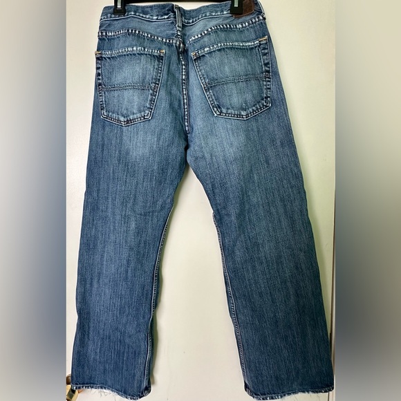 Express Jeans 32x30-Medium Wash Fade-Wide Leg-Low Rise-Boot Cut Denim (X2) - Picture 2 of 6